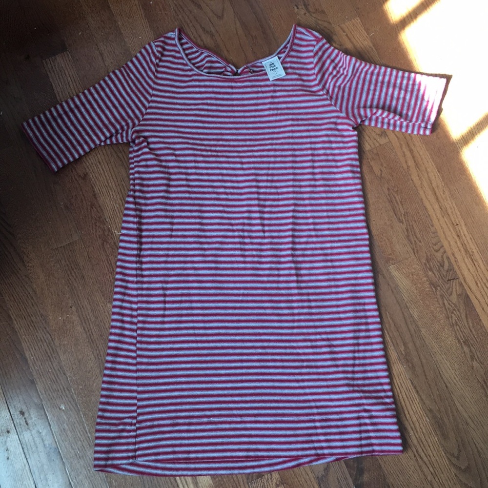 We The Free Pink and White Striped Shift Dress